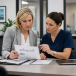 An ENT claims specialist reviews a claim