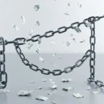 Flying money through broken chain links