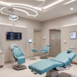 plastic surgery clinic with exam tables and chairs