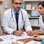 otolaryngology physicians discussing patient cases in a medical office