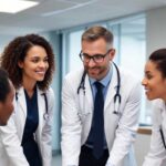 value of hiring a healthcare consultant - group of doctors discuss plans for expanding their practice